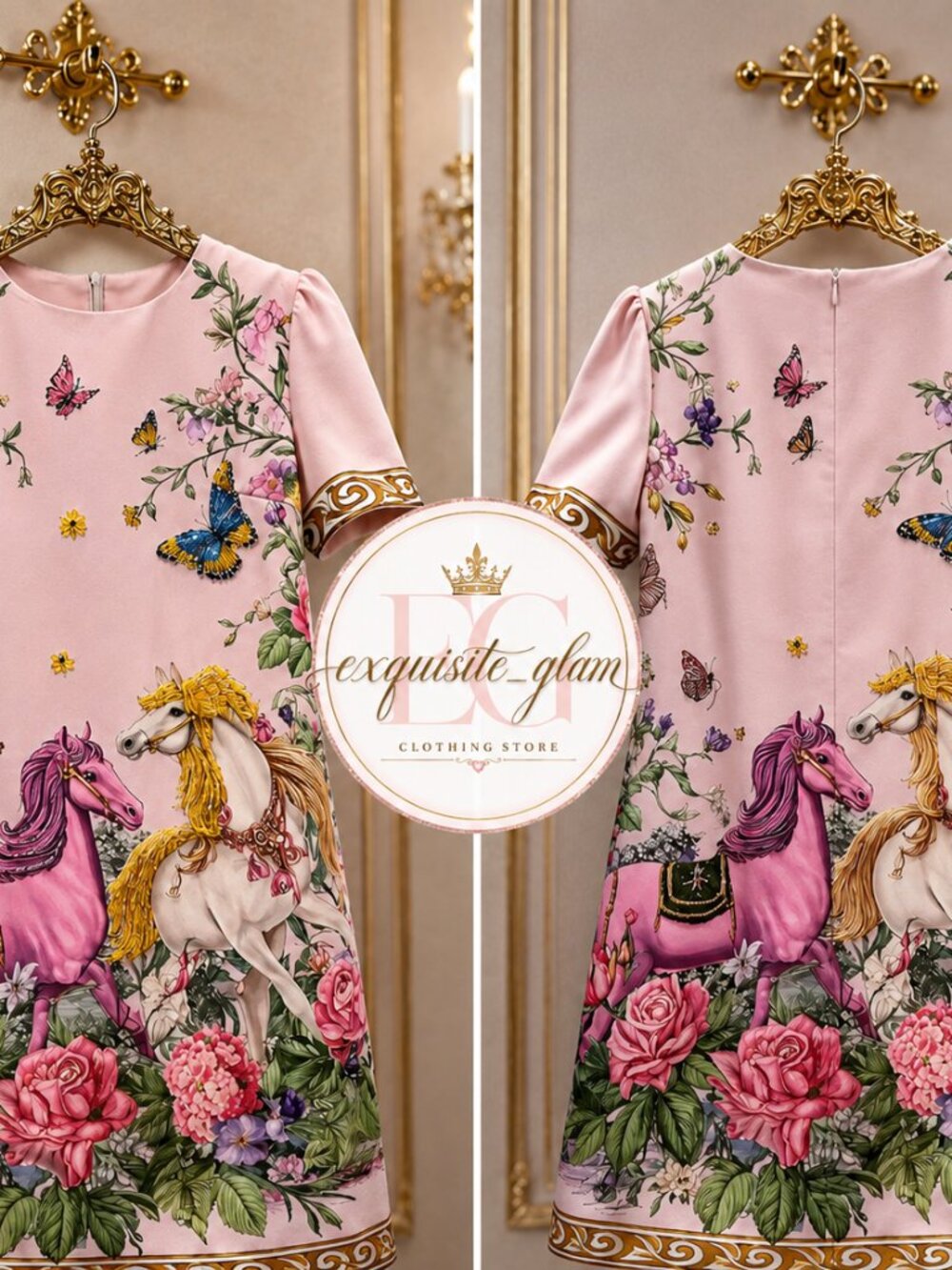 Wow Gorgeous Couture Luxurious Embroidered Glamorous Beaded Cocktail Party Dress